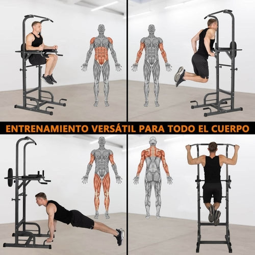 Adjustable Multi-Function Exercise Station | Pull-Ups, Dips & Ab Training