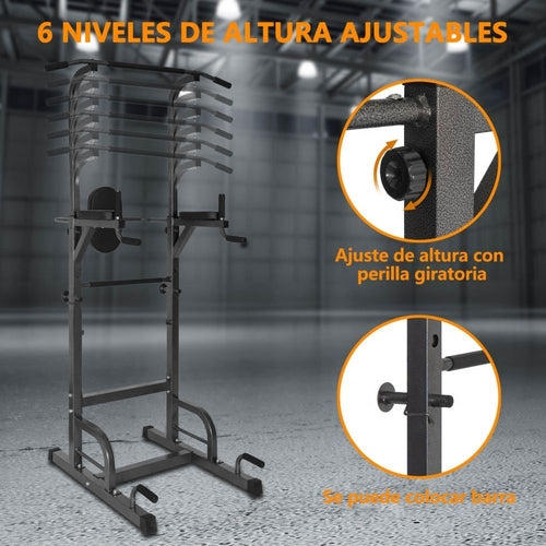 Adjustable Multi-Function Exercise Station | Pull-Ups, Dips & Ab Training