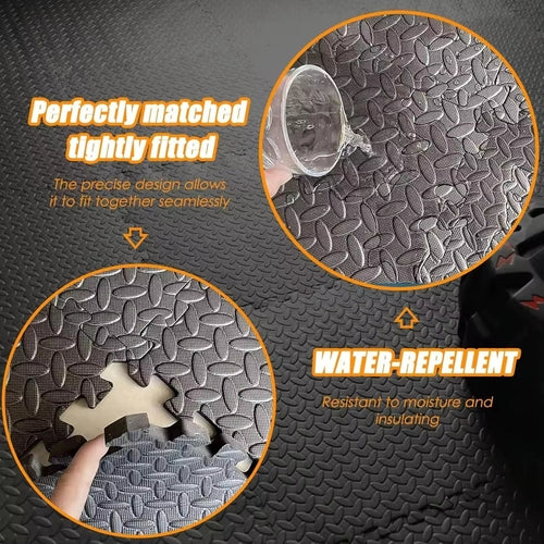 Gym Floor Puzzle Mat Set | Interlocking Foam Protection Tiles