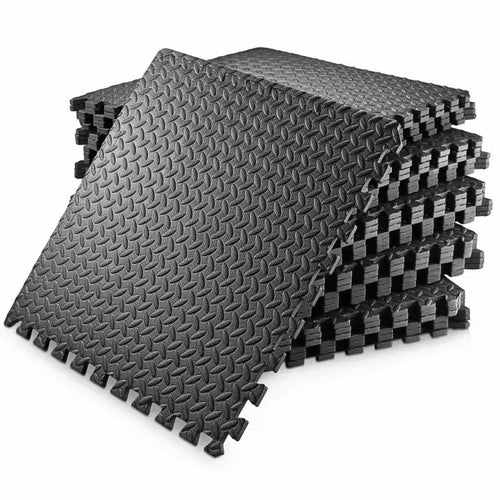 Gym Floor Puzzle Mat Set | Interlocking Foam Protection Tiles